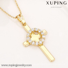 32336-Xuping Imitation Jewelry fashion religion cross Gold Pendant 18K Gold Plated